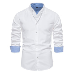 Men's Slim Fit Casual Fashion Versatile Long Sleeve Shirt