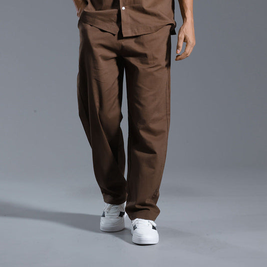 2024 Cotton and Linen Loose Straight Large Size Casual Trousers