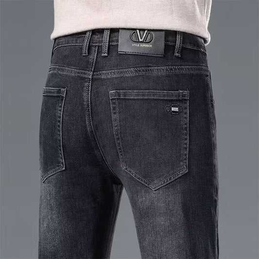2023 Men's Straight Leg Loose Large Size Business Casual Jeans