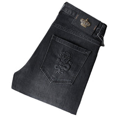 Men's Stretch Slim Printed Jeans