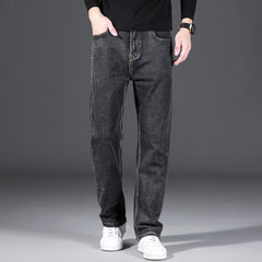 Men's High-end Straight Leg Loose Plus Size Jeans