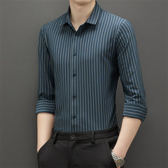 Simple Striped Non-iron Long-sleeved Shirt