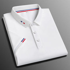Men's New Casual Business Lapel Short-sleeved Polo Shirt