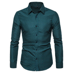 Men's Slim Floral Fashion Business Casual Shirt