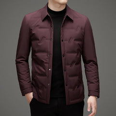 Lightweight casual lapel white duck down jacket