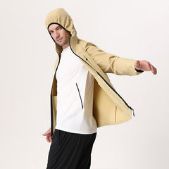 Men's New Waterproof Outdoor Jacket, Fully Heat-sealed Workwear, Mountaineering Hooded Jacket