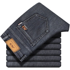 2023 Men's Ice Silk Straight Loose Plus Size Stretch Jeans