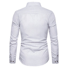 Men's Slim Floral Fashion Business Casual Shirt