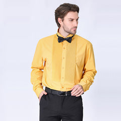 New Men's Dress French Shirt with Bow Tie
