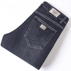 Autumn and winter thick high-end straight loose jeans