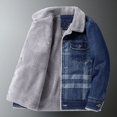 Men's Denim Cotton Sherpa Jacket