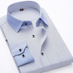 Men's Non-Iron Stripe Long Sleeve Shirt
