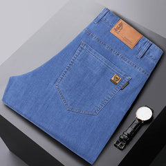 Men's Stretch Business Straight Casual Loose Jeans