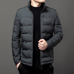 Men's Lightweight Duck Down Short Stand Collar Jacket
