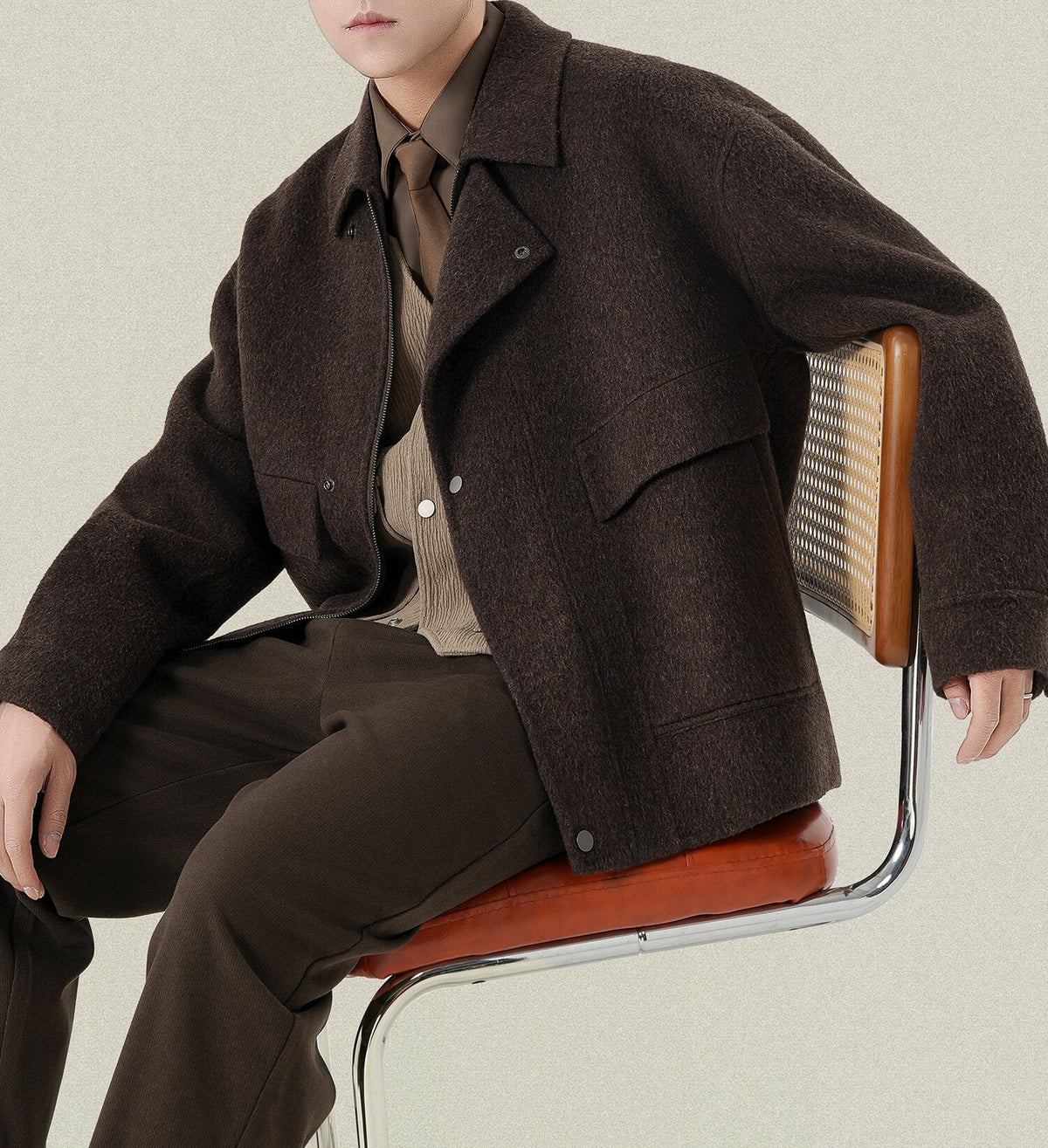 Men's Winter Double-faced Woolen Jacket