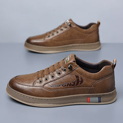 Breathable casual retro non-slip leather shoes