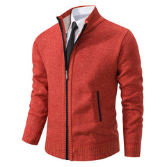 2023 New Autumn and Winter Men's Knitted Sweater Zipper Jacket