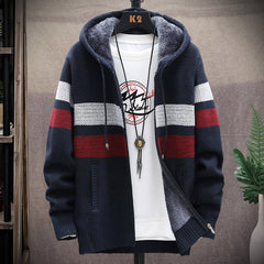 Men's Simple Loose Fleece Knit Jacket