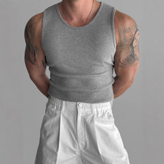 Cotton High Elastic Bodybuilding Training Sports Vest