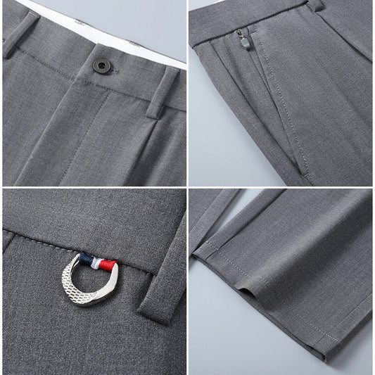 Mulberry silk high-end casual non-iron straight trousers