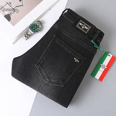 Men's Elastic High-end Business Casual Jeans