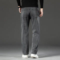 New Men's Casual Versatile Loose Straight Leg Stretch Jeans
