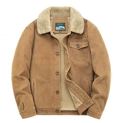 Lambswool plus velvet thickened cotton jacket