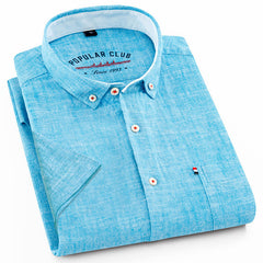 Men's Summer New Linen Slim Fit Casual Business Shirts