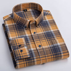 Pure cotton long-sleeved business casual shirt