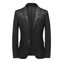 Men's Printed Large Size Business Casual Gentleman Blazer