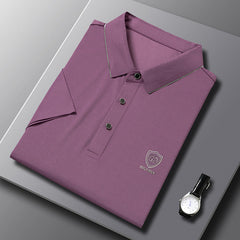Solid Color Casual Short-sleeved Polo Shirt