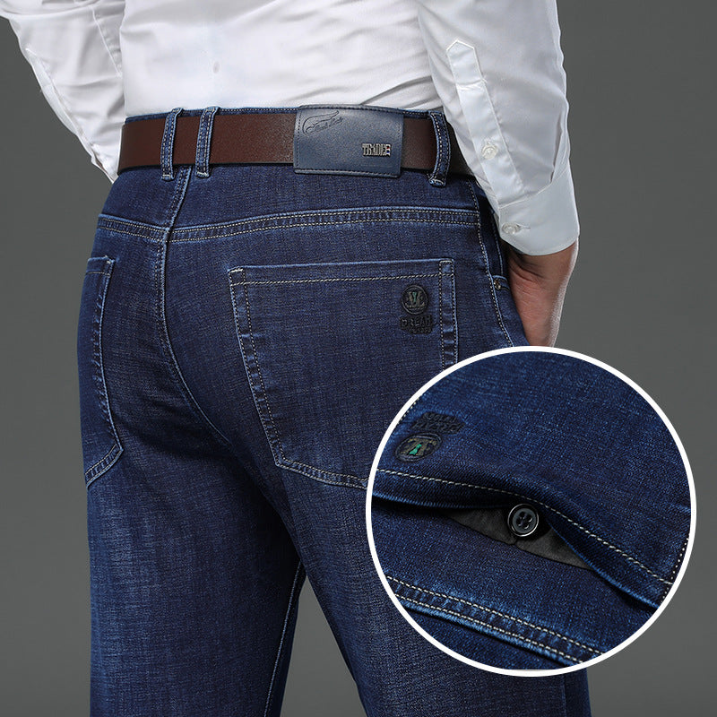 Men's Business Casual Loose Straight Jeans