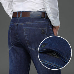 Men's Business Casual Loose Straight Jeans