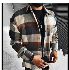 2022 New Printed Plaid Shirt Coat