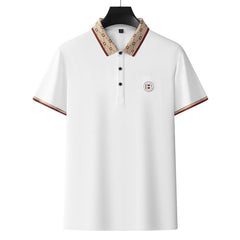 Embroidered Breathable Business Casual Solid Color Polo Shirt