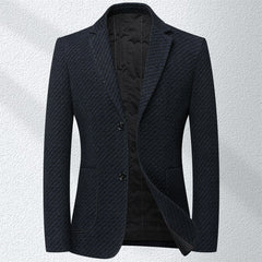 Men's Nylon Elastic Non-iron and Cotton Thickened Casual Blazer