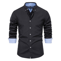 Men's Slim Fit Casual Fashion Versatile Long Sleeve Shirt