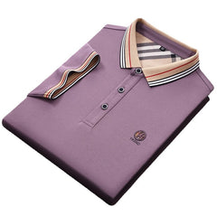 New men's lapel embroidered polo shirt