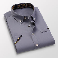 2023 Men's Casual Printed Fashion Business Slim Shirt