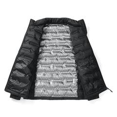 Men's Winter White Duck Down Cold-proof Warm Stand Collar Casual Down Jacket