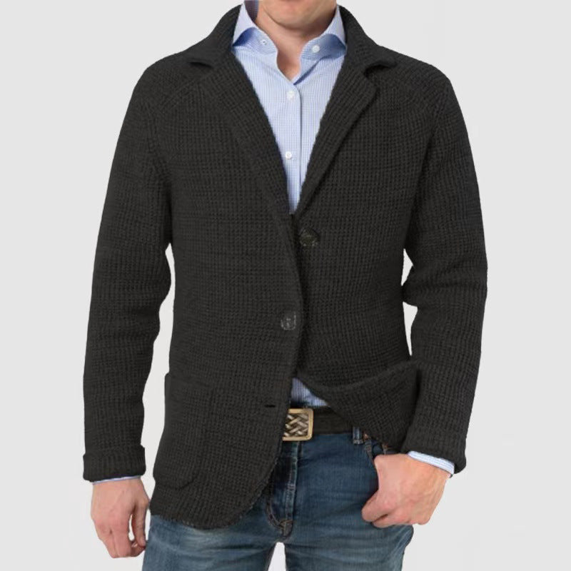 Men's Stylish Casual Stand Collar Knitted Jacket