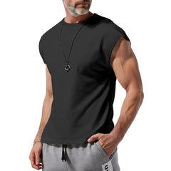 Men's Casual Loose Solid Color Vest T-shirt