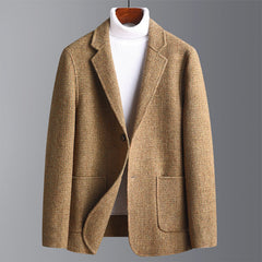 Men's Winter Double-sided Wool Houndstooth Blazer