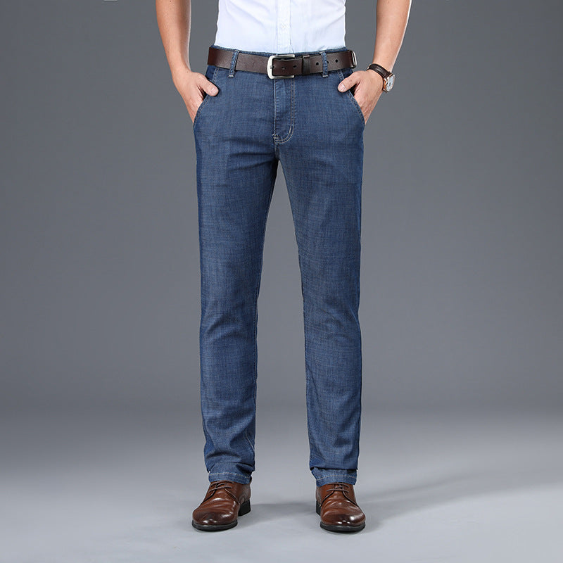 High Waist Relaxed Breathable Straight-Leg Jeans