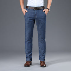 High Waist Relaxed Breathable Straight-Leg Jeans