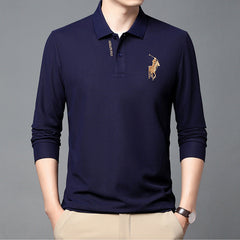 Men's Stylish Embroidered All-match Casual Polo Shirt
