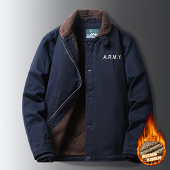 Thickened fleece vintage jacket