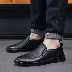 Casual breathable soft sole trendy leather shoes