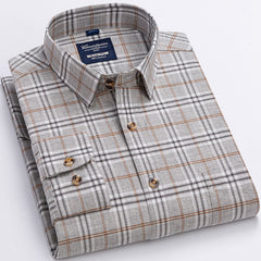New plaid cotton shirt