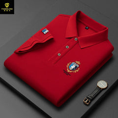 2024 New Style Embroidered Lapel Simple Casual Cotton Polo Shirt